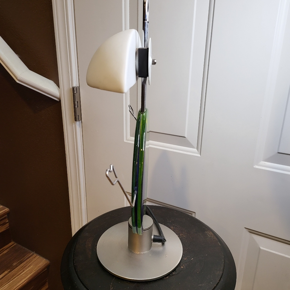 RARE MURANO ITALIAN DESIGNER GLASS AND METAL ROBOT LAMP - Picture 3 of 8